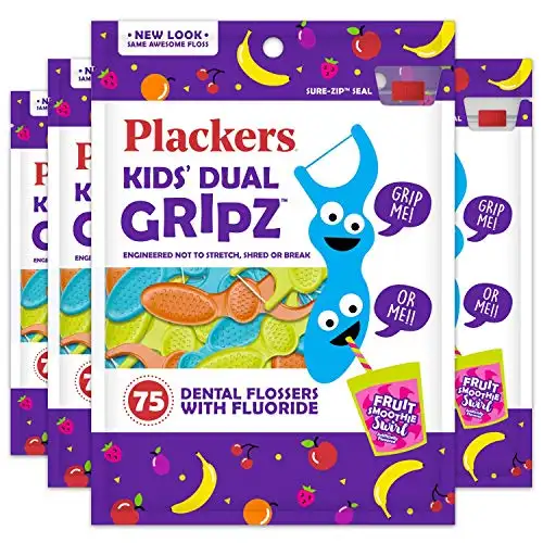 Plackers 儿童牙线，75个/包，共4包