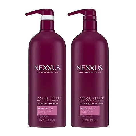 Nexxus Color Assure Shampoo and Conditioner for Color Treated Hair Color Assure Enhance Color Vibrancy for Up to 40 Washes 33.8 oz 2 Count