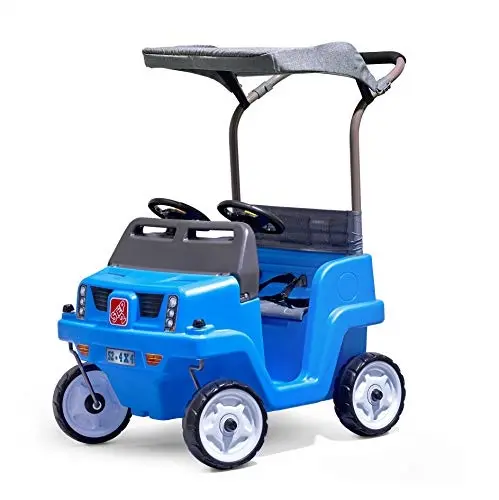 Step2 Side-by-Side Push Around SUV | Two-Seater Toddler Push Car | Blue