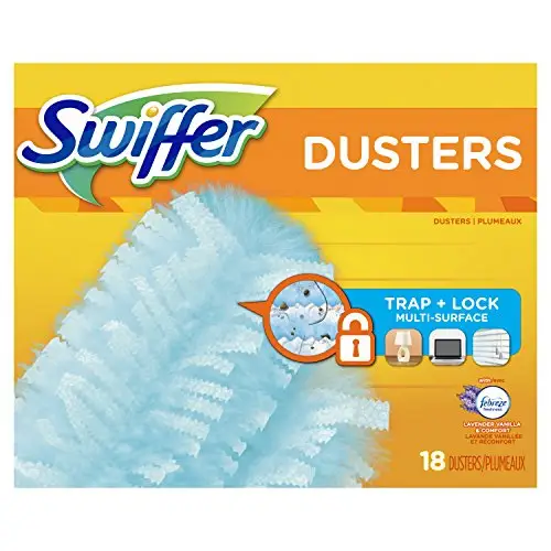 Swiffer 180 Dusters, Multi Surface Refills with Febreze Lavender Vanilla & Comfort Scent, 18 Count