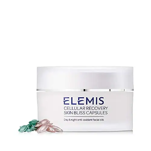 ELEMIS Cellular Recovery Skin Bliss Capsules | Antioxidant-Rich Anti-Aging Day and Night Face Oils Purify, Replenish, and Nourish the Skin | 60 Count, List Price is