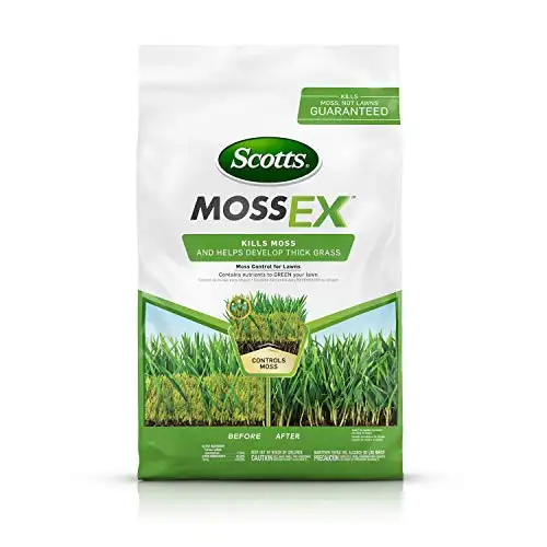 Scotts MossEx 苔藓控制绿化草坪肥料，可覆盖5000平方英尺草坪