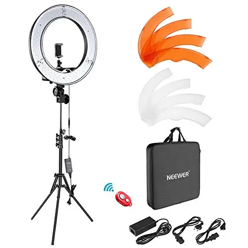 Neewer Ring Light Kit:18"/48cm Outer 55W 5500K Dimmable LED Ring Light, Light Stand, Carrying Bag for Camera,Smartphone,YouTube,Self-Portrait Shooting 