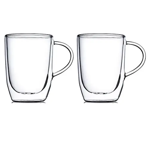 Home Fashions  双层 保温 玻璃杯，15 oz容量，2个