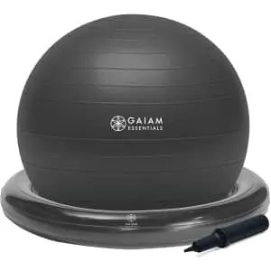 Gaiam Essentials Balance Ball & Base Kit