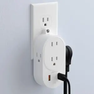 Jsaux Multi-Plug 4 Outlet Extender with 2 USB Ports