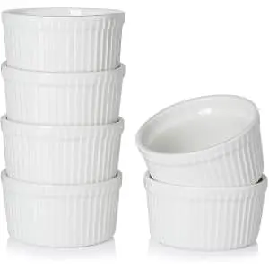 Teocera 8-oz. Porcelain Ramekins / Souffle Dishes 6-Pack