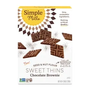 Simple Mills Chocolate Brownie Seed & Nut Flour Sweet Thins