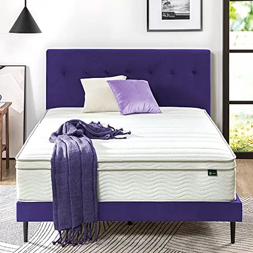 Zinus 12 吋舒适 记忆海绵 弹簧床垫，Queen size