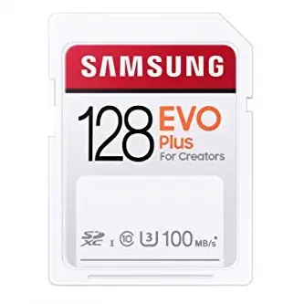 SAMSUNG EVO Plus SDXC Full Size SD Card 128GB (MB SC128H)