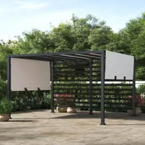 Sunjoy 12x10-Ft. Steel Pergola w/ Adjustable Canopy