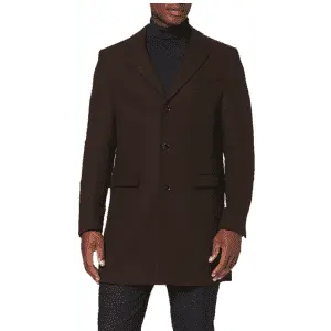 find. Men's Long Wool Mix Overcoat
