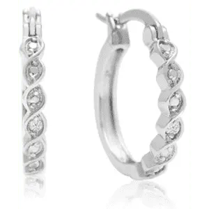 Diamond Hoop Earrings at Szul