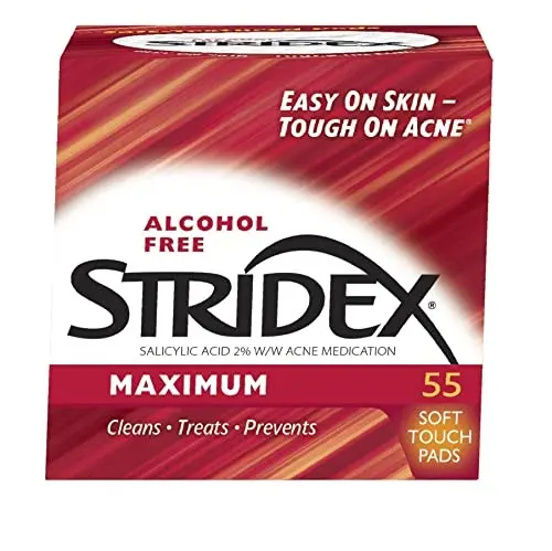 Stridex 强力 2%水杨酸 祛痘 洁面  棉片，55片