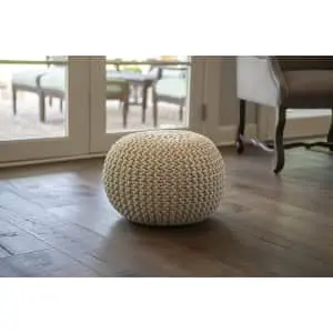 Decor Therapy Lola Round Lurex Pouf