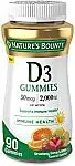 90-Count Nature's Bounty Vitamin D3 Gummies