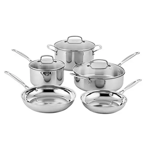 Cuisinart 经典不锈钢锅具 8件套