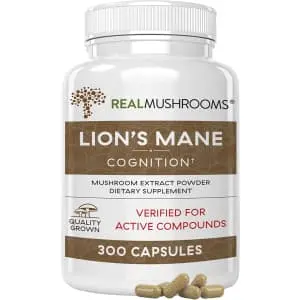 Lion's Mane Powder Extract Mental Clarity Capsule 300ct Bottle