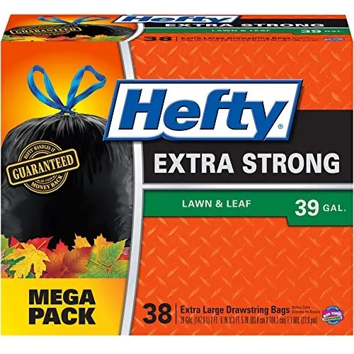 可以装树叶的垃圾袋！Hefty 超结实多用途39加仑垃圾袋 38个装