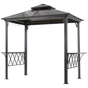 Outsunny 9x5-Foot Double-Tier Metal Grill Gazebo