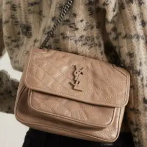 SAINT LAURENT NIKI mini奶茶色单肩包