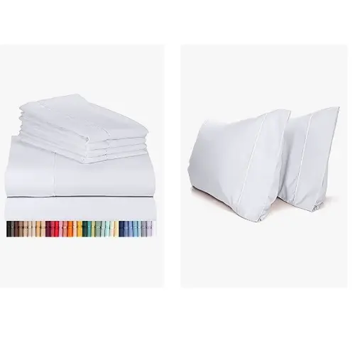 金盒特价！LuxClub 抑菌、抗过敏、防皱竹纤维床品6件套 和枕套 促销！ 