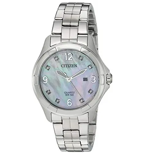 Citizen 西铁城 EU6080-58D 珍珠贝母石英手表