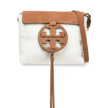 Tory Burch 汤丽柏琦 米白色羊毛单肩包