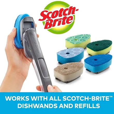 史低价！Scotch-Brite 防刮 洗碗刷柄，现点击coupon后仅售