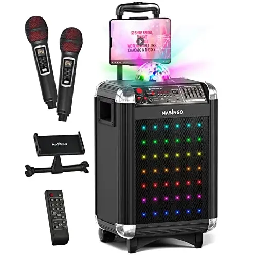 金盒特价！MASINGO 便携式 蓝牙 无线 卡拉OK机套装