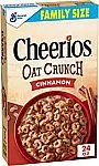 24 Oz Cheerios Cinnamon Oat Crunch Breakfast Cereal