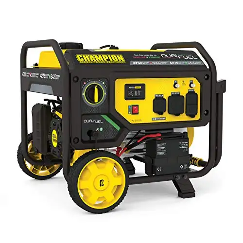 Champion Power Equipment 201052 4750/3800-Watt Dual Fuel Portable Generator with Electric Start, Wheel Kit, List Price is