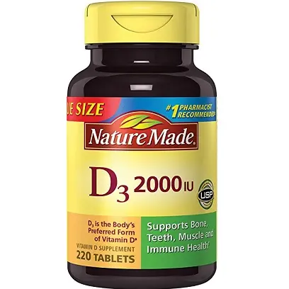 Nature Made维生素D3 2000 IU胶囊，220粒