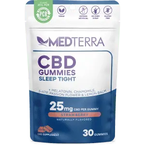 Medterra Sleep Tight 25mg CBD & Melatonin Gummies 30-Count Bag