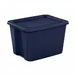 8 Count Sterilite Plastic 18 Gallon Tote Box Blue Cove