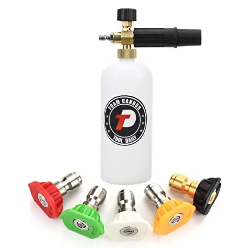 金盒特价，销售第一！Tool Daily 高压泡沫清洗器，容量1 升，带 1/4 英寸快速接头、和5 个喷嘴