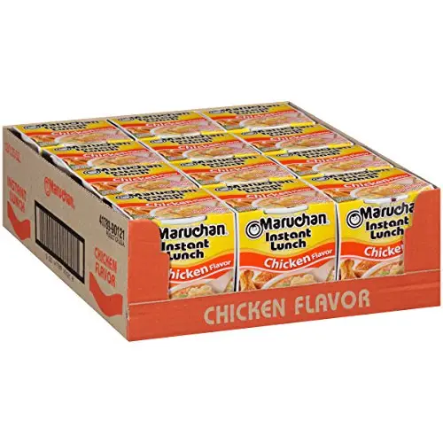 Maruchan 速食杯面，鸡肉口味，2.25 oz/杯，共12杯