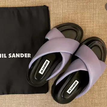 Jil Sander 22新款 紫色厚底凉鞋