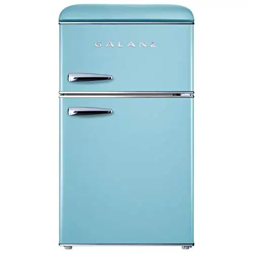 Galanz GLR31TRDER 复古 双门冰箱，3.1Cu FT