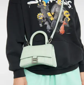 BALENCIAGA 巴黎世家 蛋壳绿 小号沙漏手提包