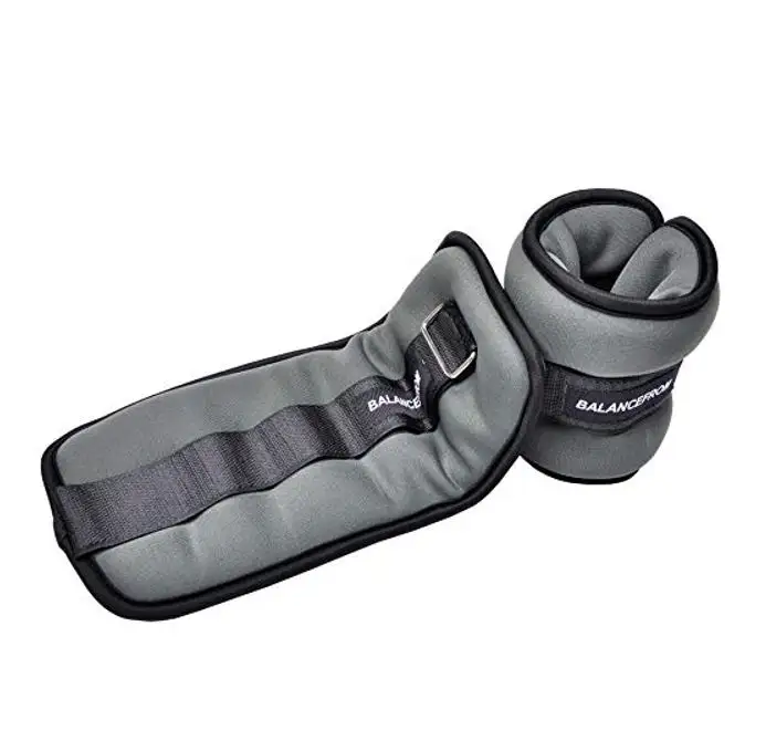 健身达人必备！BalanceFrom GoFit 可调节负重带，3磅*一对，可用于手腕、脚踝、上臂等处