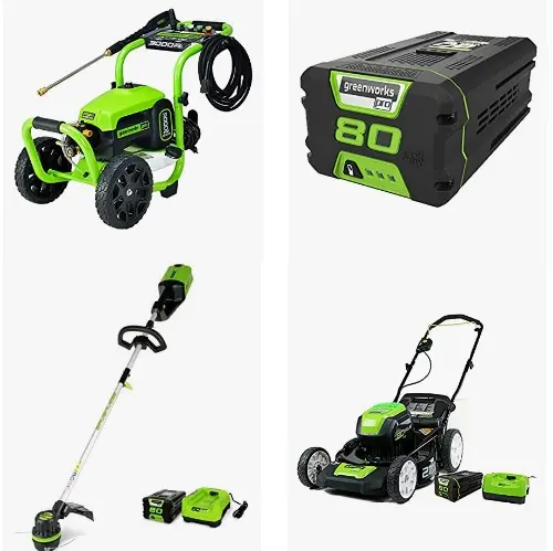 金盒特价！Amazon精选 Greenworks 80V 无绳庭院电动工具大促销！ 