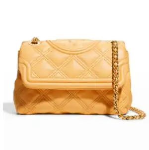 Tory Burch汤丽柏琦fleming soft小号链条包 奶黄色