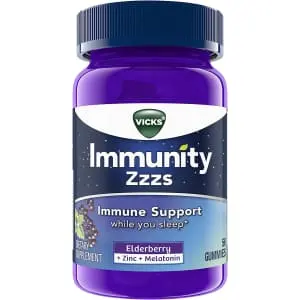 Vicks Immunity ZZZs Immune Support Gummies 56-Count Bottle