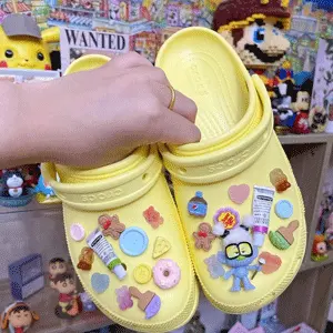 限码！Crocs卡骆驰厚底云朵香蕉黄色洞洞鞋