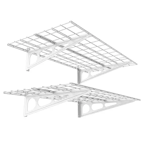 FLEXIMOUNTS 2x4 英尺壁挂式浮动货架，两件