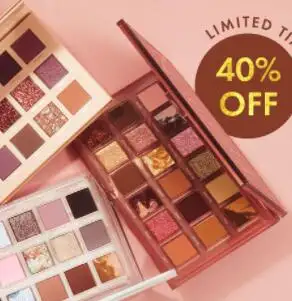 Huda Beauty官网精选眼影盘额外6折促销