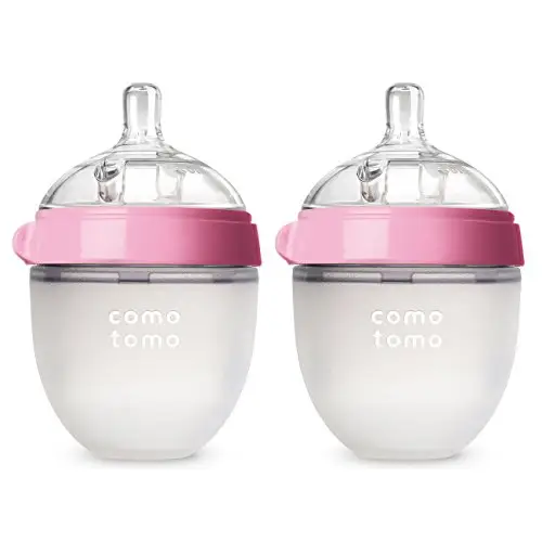 仅限Prime会员！Comotomo 粉色奶瓶2个装，5oz款