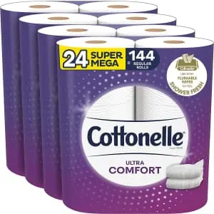 Cottonelle Ultra Comfort Super Mega Toilet Paper Rolls 24-Pack
