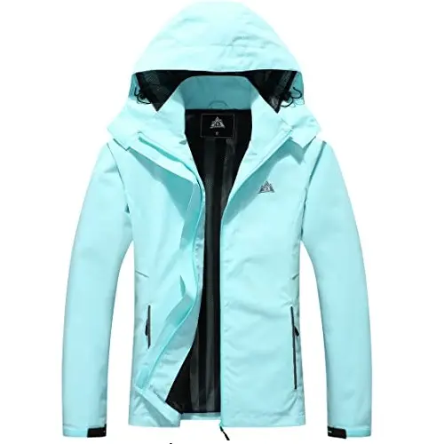 MOERDENG Women's Waterproof Rain Jacket